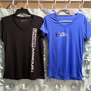 Under Armour Women's Short Sleeve Tees - Black and Blue